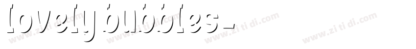 lovely bubbles字体字体转换